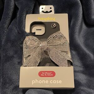 Heyday Black and Silver Bow Phone Case for iPhone NWT MAKE OFFER PRICES 💗✌️🎉